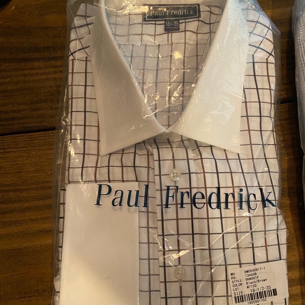 Black/brown dress shirt size 18.5
